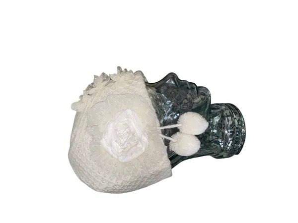 Betsey Johnson Winter Cloche hat Vintage Style Crochet Knit Beanie snow bunny - Image 2