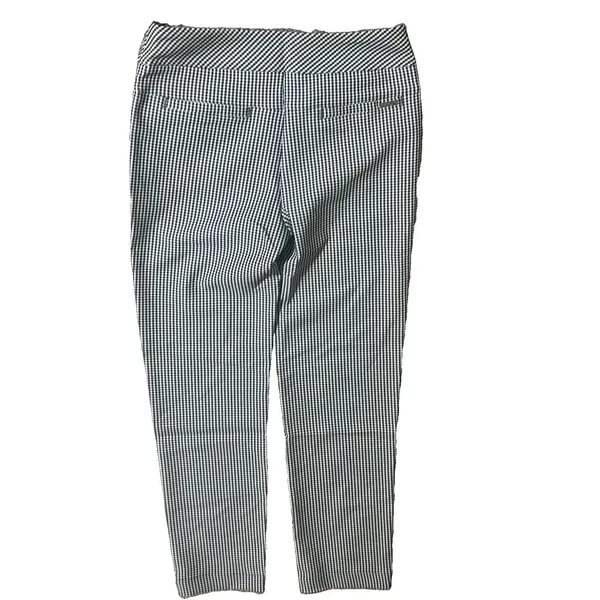 Acegolfs Eagle Performance Pull On Stretch Ankle Pant Black White Gingham Sz S - Image 4
