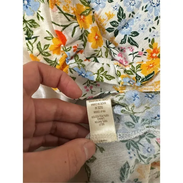 Floral dress Yellow Size M - Image 7