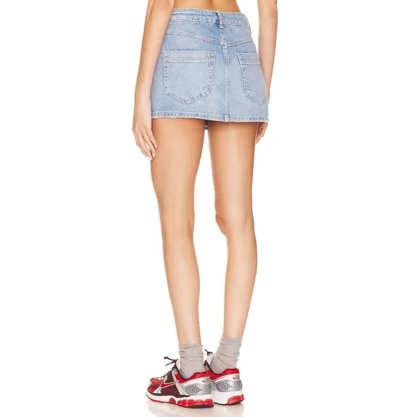 Free People x We The Free Wynne Denim Skirt in Light Indigo 26 New Womens Jean - Image 2