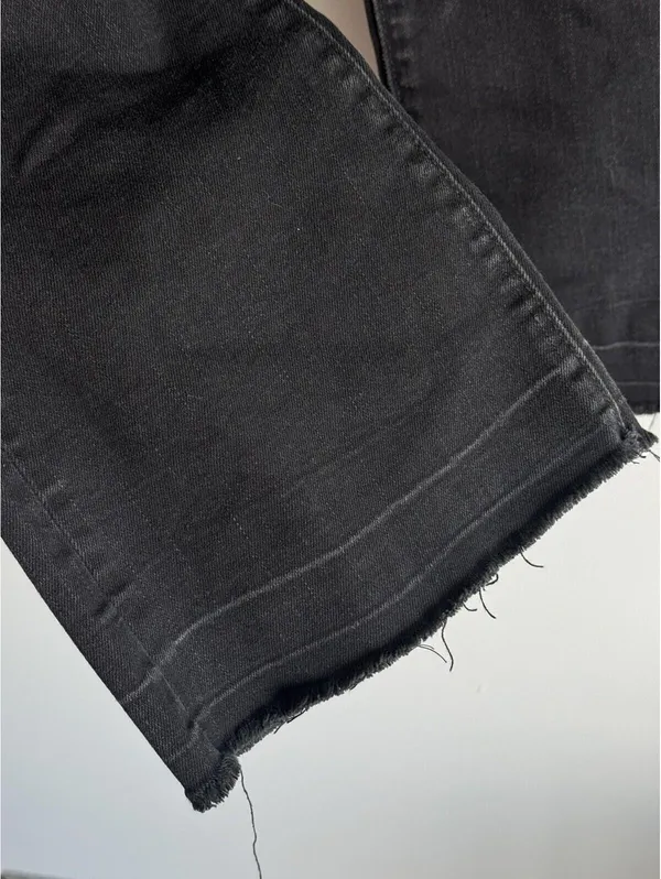 Hidden Jeans Black Split Hem Flare Jeans Size 28 Raw Hem Stretch Denim - Image 6