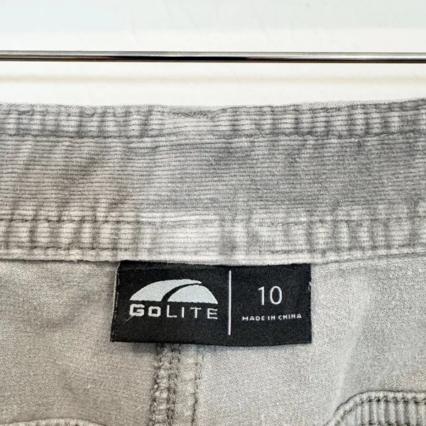 GoLite Skirt Size 10 Brown Soft Corduroy High Rise Stretch Back Slit Mini Retro‎ - Image 3