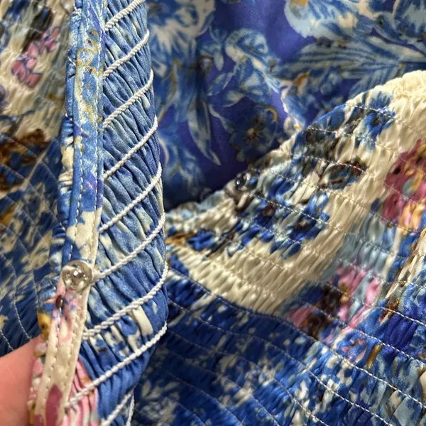 Baevely Smocked Boho Puff Sleeve Floral Maxi Dress - Image 7