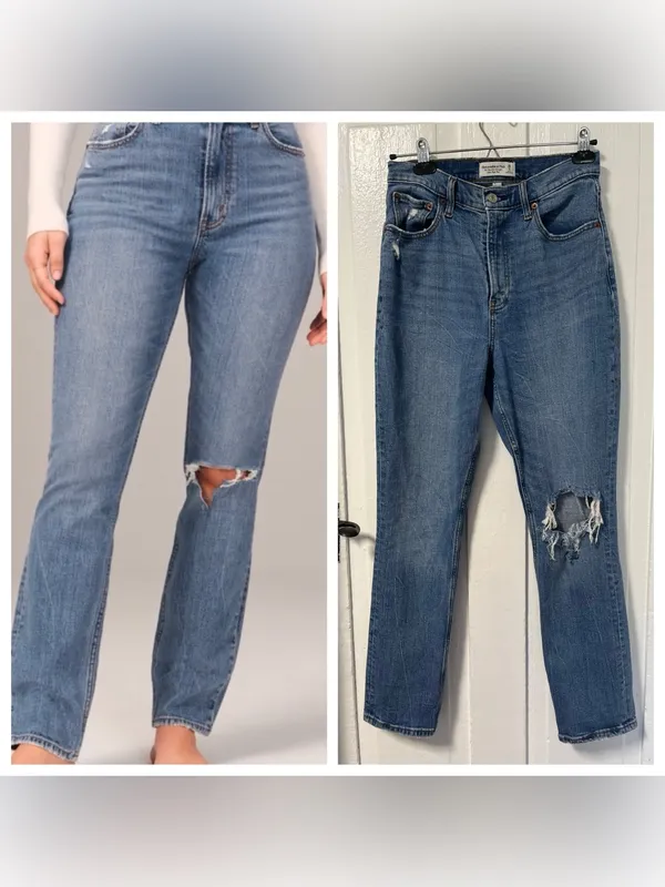 Abercrombie & Fitch Short Curve Love Ultra High Rise 90s slim straight Jeans 6 - Image 2