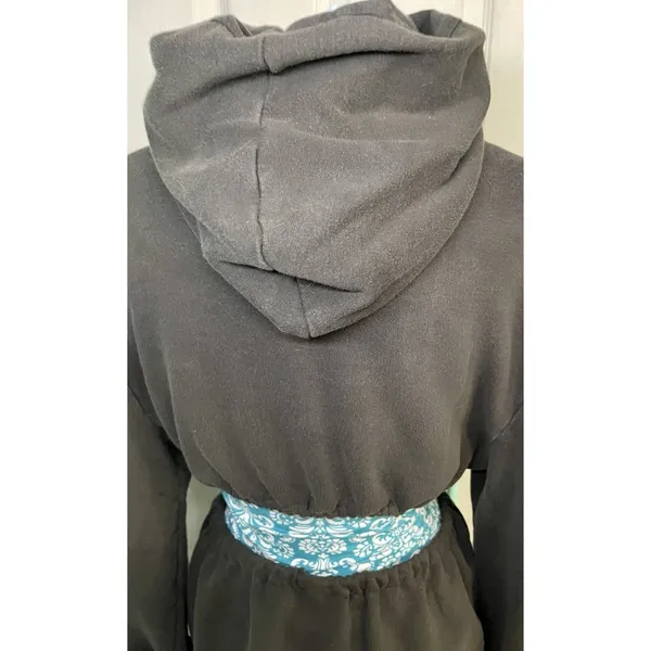 Denim & Supply Ralph Lauren Reworked Crop Hoodie Skirt Set Charcoal Gray L - Image 8