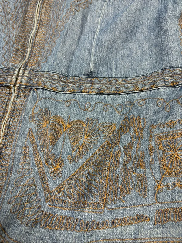 Cold Water Creek Vintage Grandma Core Denim embroidered Jean Vest Women’s 1X - Image 2