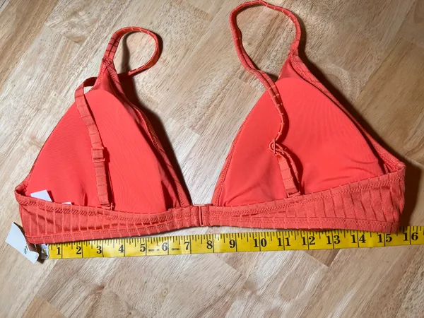 XL Women's Ribbed Crossover Triangle Bikini Top BNWTS - Image 3