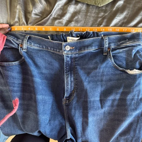 Abercrombie & Fitch curve love high rise flare jeans NWOT plus size 24 short - Image 9