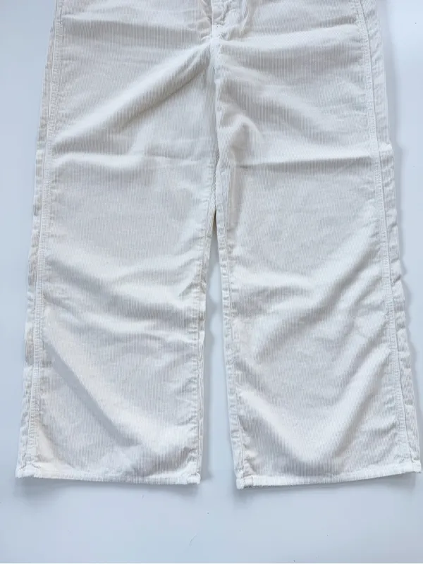 Veronica Beard Taylor High Waist Crop Wide Leg Corduroy Pants size 32 - Image 4