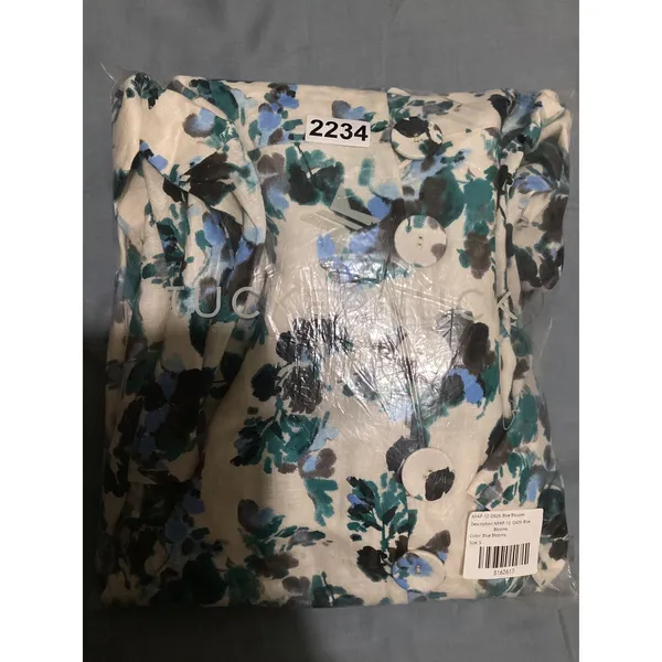 Tuckernuck Blue Blooms Floral Button Front Maxi Dress NYAP-12-D626 Size S - Image 10