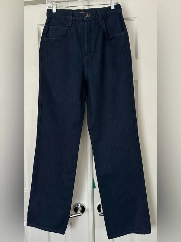 Favorite daughter The Jennifer Super High Waist Straight Leg Jeans dark wash 26 - Image 3