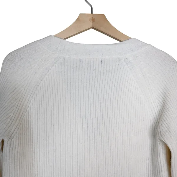 Witty Fox Women's S Rhinestone Heart Button Up Cropped Cardigan Sweater - Image 4