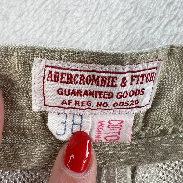 Vtg 90s Abercrombie & Fitch Sz 2 Pants Gorpecore Outdoor Hiking Camping Khaki - Image 6
