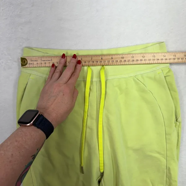 Lululemon 6 Scuba High Rise French Terry Jogger Garment Dye Highlight Neon Yello - Image 10