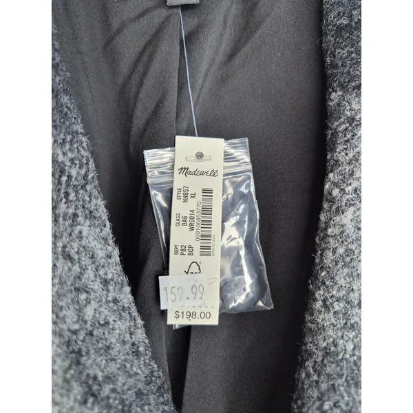 NWT Madewell Oversized Dorset Blazer Jacket Buffalo Check Plaid Boiled Wool XL - Image 6