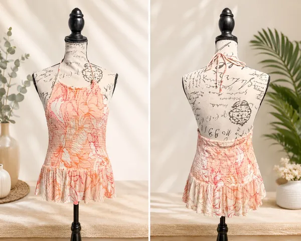 🌸 Patrons of Peace Floral Halter Peplum Top 🌿 (Size M) - Image 2