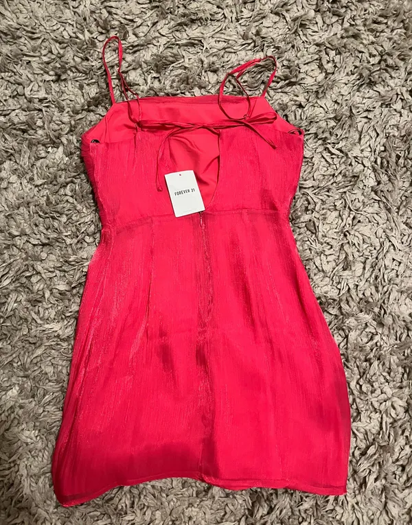 pink flowy mini dress - Image 2