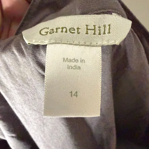 garnet hill‎ Tiered Ruffle Tulle Grey Mini Skirt Size 14 - Image 5