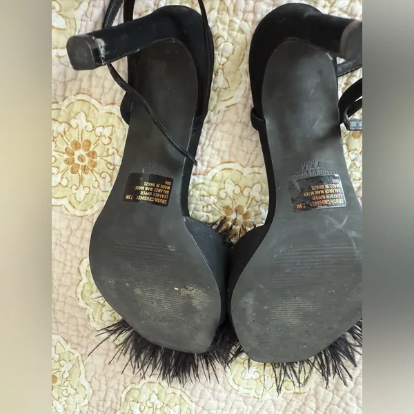Steve Madden Crush Black Heels Feather - Image 3