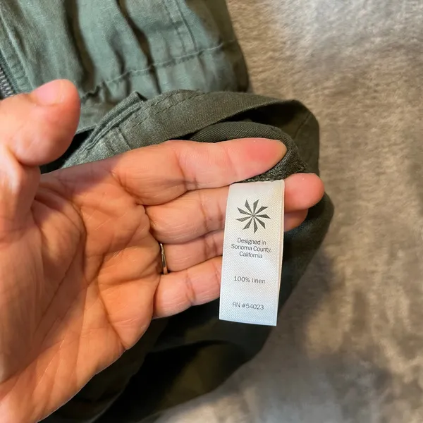 Athleta Wanderbout‎ Olive Green Linen Utility Vest Size XS - Image 5