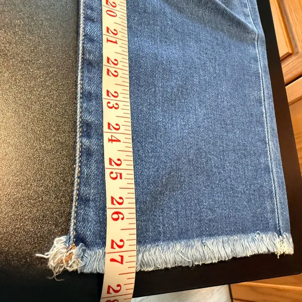 Hidden Jeans Tracey High Rise Straight‎ Leg Distressed Blue Denim Jeans Size 27 - Image 11