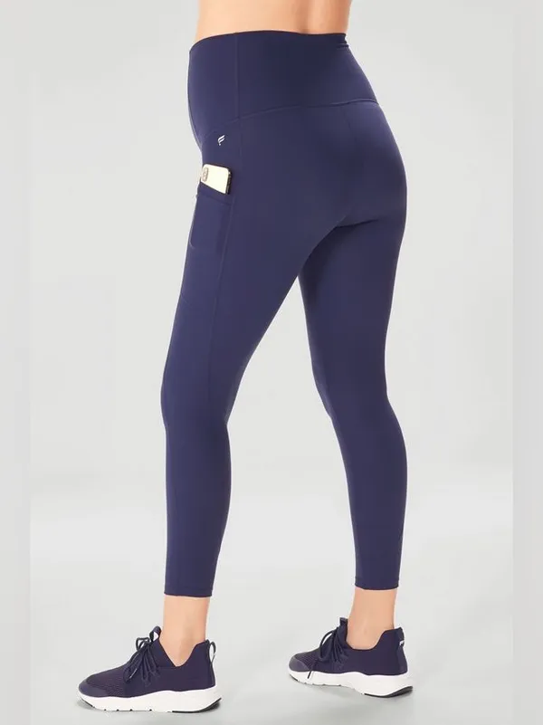 Fabletics Maternity High Rise Pocket Leggings Navy Large - Image 3