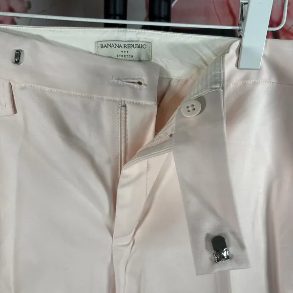 Banana Republic Pants Womens 14 Light Pink Wide Leg Snow Day High Rise Cropped - Image 9