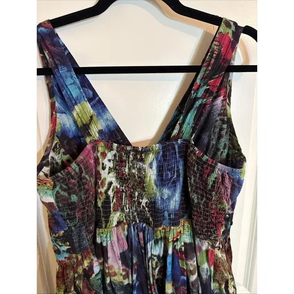 Vintage Lola P Y2K Floral Sleeveless Embellished Dress Size Large Boho Whimsy - Image 5