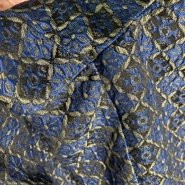 Free People Harley Pant Womens Large Jacquard Blue‎ Gold Geometric Drawstring - Image 12