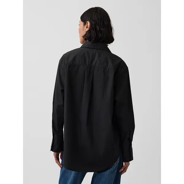 Gap Women's Big Shirt 100% Organic Cotton Black Size S - Image 2