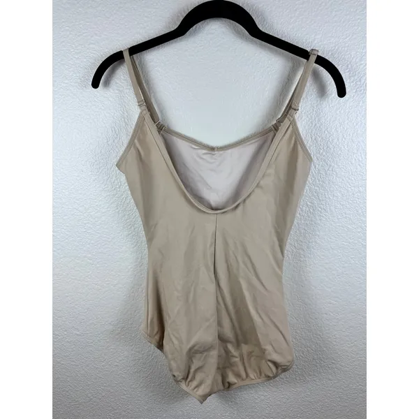 Capezio Bodysuit Leotard Camisole Women M Nude Stretch Minimalist Balletcore‎ - Image 4