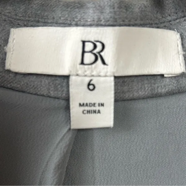 Banana Republic Standard Wool Flannel Blazer in Gray Flannel Size 6 Workwear - Image 8