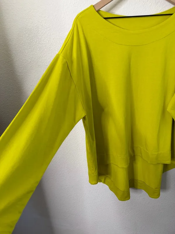 Bryn Walker Alden Shirt in Bamboo‎ Fleece Yellow Womens Size S - Image 3