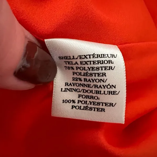 Ann Taylor NWT Women's Orange‎ Mini Dress Size 16 - Image 8