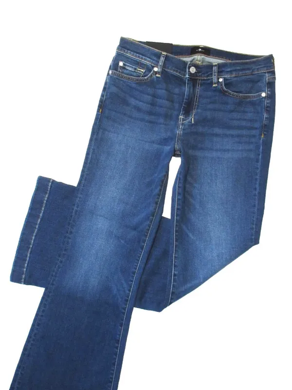 NWT 7 For All Mankind Dojo in Medium Melrose Tailorless Trouser Flare Jeans 30 - Image 3