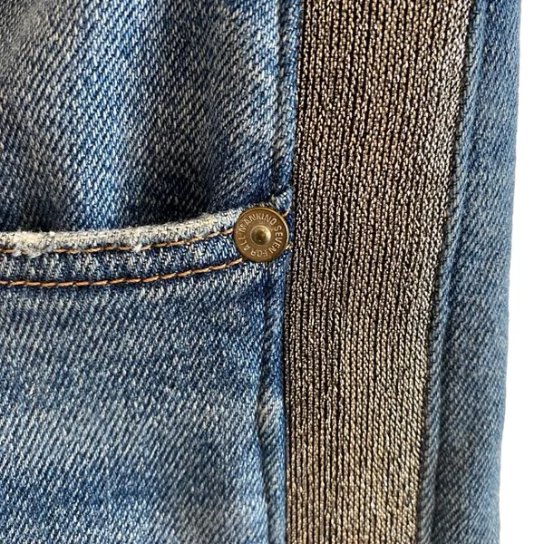 7 For All Mankind High Waist Ankle Skinny Jeans With Silver Shimmer Side Stripe - Image 8