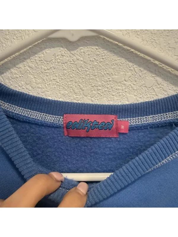 Edikted Take Time Graphic Sweatshirt Size Medium - Image 2