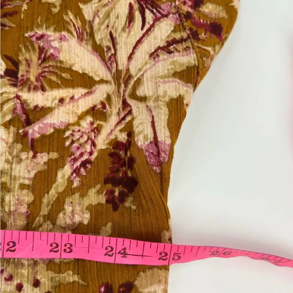 Anthropologie‎ Pilcro Short Sleeve Batwing Floral Button Up Blouse S/M - Image 7