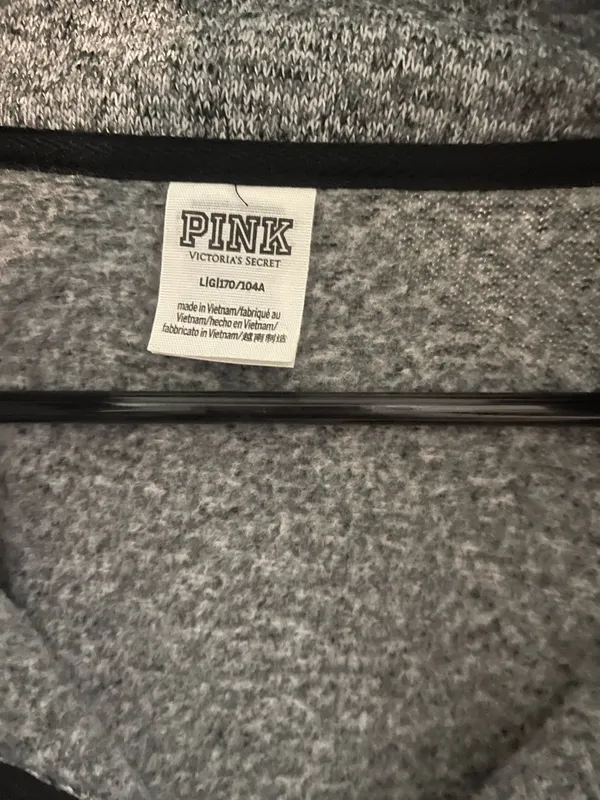 Victoria's Secret PINK Quarter-Zip Pullover Grey - Image 6