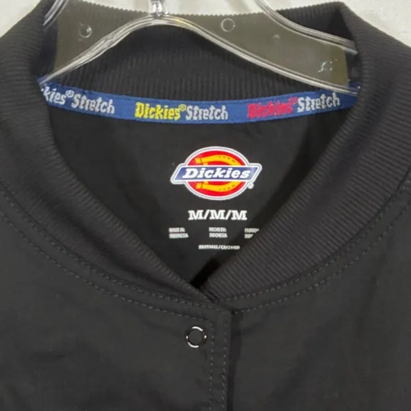 Dickies EDS Stretch Womens M Black Snap Front Scrub Jacket 85304A NWT - Image 7