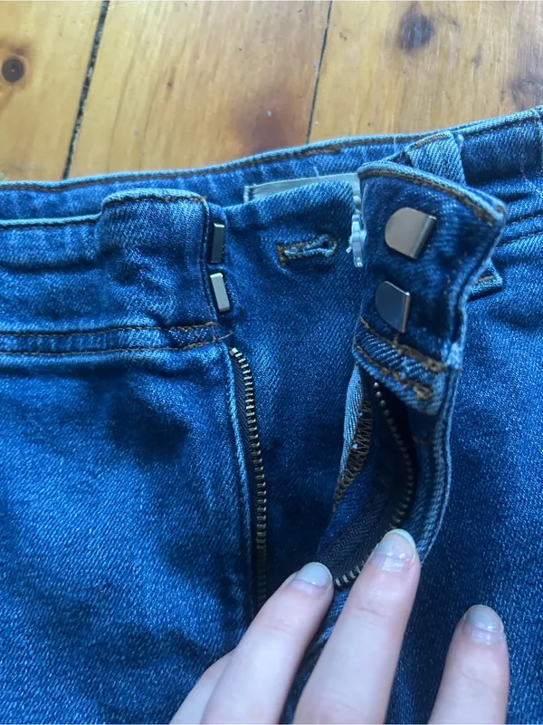 ☀️3/$25 Madewell Tapered Denim Trousers High Rise Comfort Barrel 31 - Image 5
