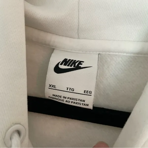 Nike Sportswear Oversized Fleece Hoodie Center Swoosh White Sz XXL - Image 14