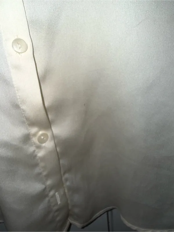 Abercrombie & Fitch Cream Button-Front Top - Image 3