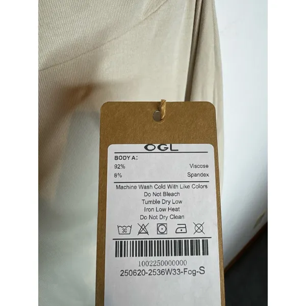 OGLmove Lyocell Blend Volume Midi Skirt Fog Beige Size XL New With Tags - Image 5