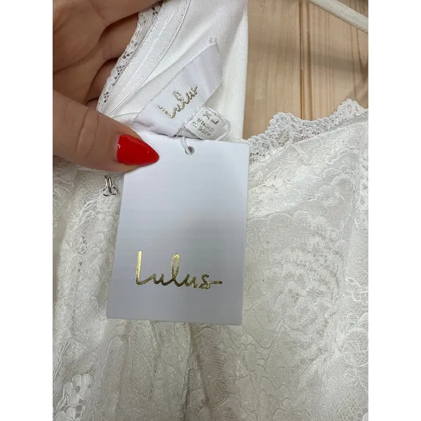 NWT Lulus Beloved Promise White Lace Off Shoulder Mermaid Maxi Dress Bridal XL - Image 6