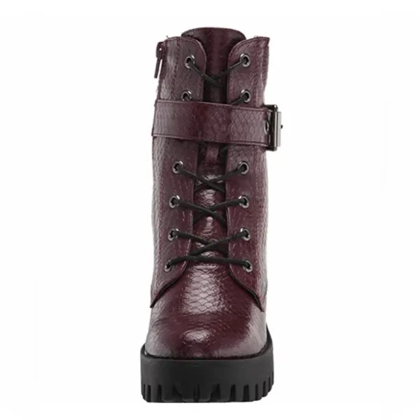 Madden Girl Women's Coco Fashion Boot size 7.5 burgundy - Image 5