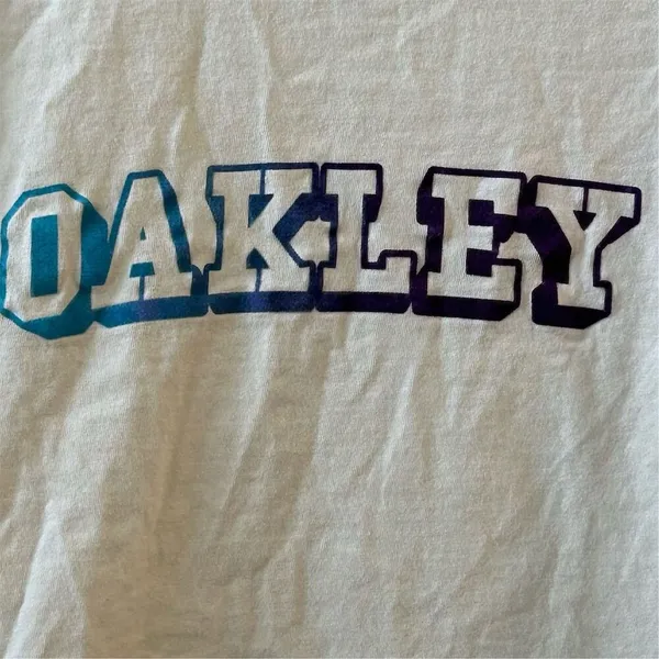 Oakley‎ Women's Gray Logo Print Crew Neck T-Shirt Size M Casual - Image 8
