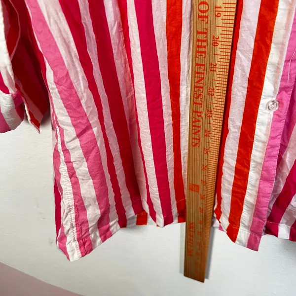 Beach Riot Alexa Cover Up Shirt‎ Sunset Stripe Long Sleeve Button Up Top S/M - Image 5