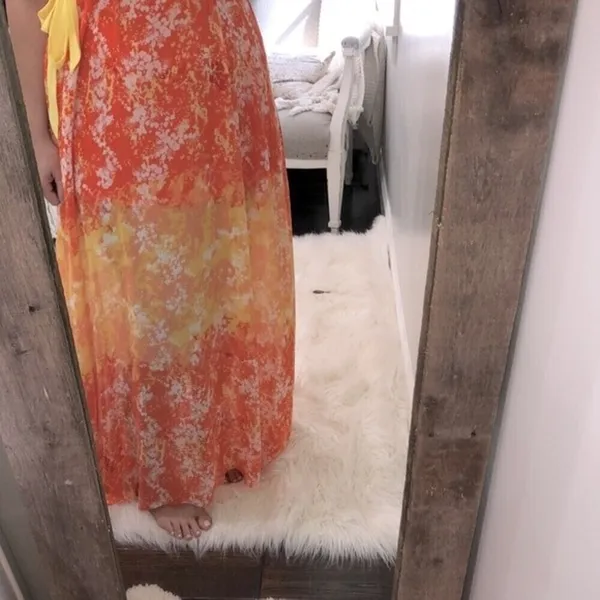 Umgee small orange & yellow maxi dress - Image 5