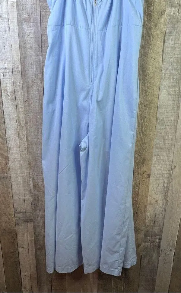 OOTD Rocks XL Light Blue Capri Wide Leg Sleeveless Jumpsuit Adjustable S… - Image 7